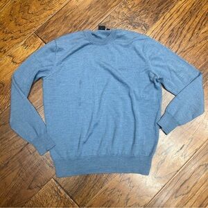 Boss Blue Crewneck Sweater Classic Knit